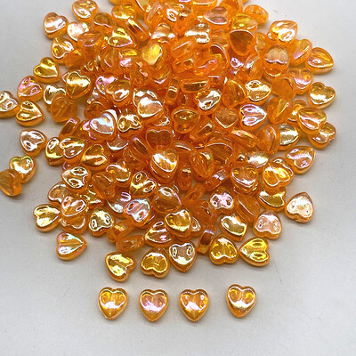100 bucăți 8 mm transparente AB Charms în formă de inimă margele acrilice margele distanțare libere pentru realizarea de bijuterii brățară manuală