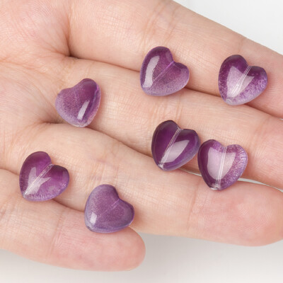 20vnt Love Heart Lampwork Stikliniai karoliukai Daugiaspalviai Čekijos krištoliniai palaidi karoliukai papuošalams Rankų darbo „Pasidaryk pats“ papuošalų aksesuarai