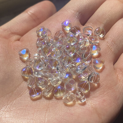 6x6mm červené české krištáľové sklenené korálky v tvare srdca na výrobu šperkov, DIY vyšívanie, náramkové doplnky, 20 ks