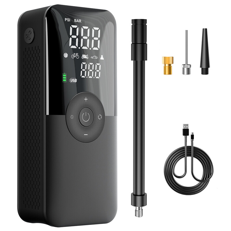 Bežični ubrizgivač zraka za gume 7.4V Automobilska automatska pumpa Prijenosni električni kompresor zračne pumpe za napuhavanje daske za bicikle