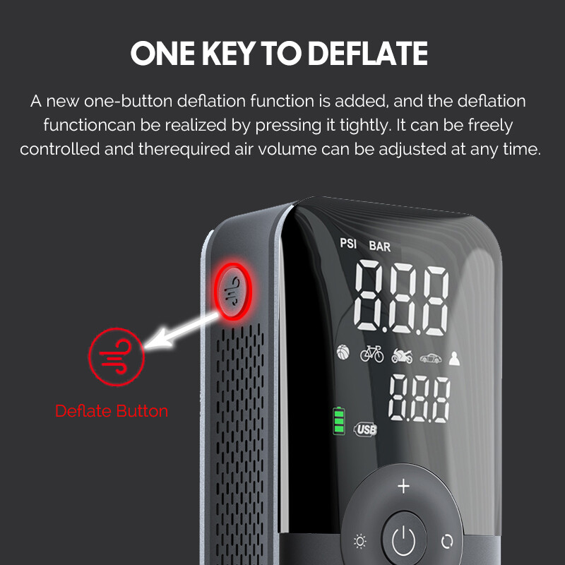 Bežični ubrizgivač zraka za gume 7.4V Automobilska automatska pumpa Prijenosni električni kompresor zračne pumpe za napuhavanje daske za bicikle