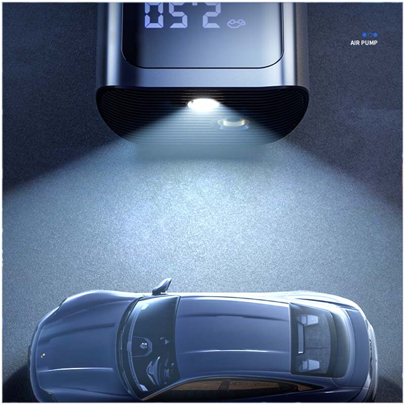 SEAMETAL 12V hordozható légszivattyú autós légkompresszor 8000mAh újratölthető felfújó vezeték nélküli gumiabroncs felfújható szivattyú autós motorkerékpárhoz