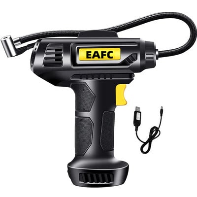 Kompresor EAFC pre autá 150PSI s batériou, prenosný nafukovač pneumatík pre autá, motocykle a bicykle, elektrické