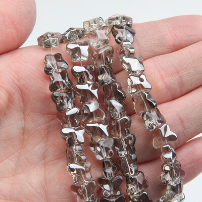 30 de bucăți 7,5*10 mm margele de sticlă fluture margele septale pentru realizarea de bijuterii brățări DIY AB culoare pandantiv accesorii cu ridicata