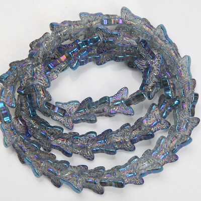 20 ΤΕΜ. 15*12 χιλιοστά σε σχήμα πεταλούδας πολύχρωμο φωτεινό AB Interval κοσμήματα με χάντρες γούρι βραχιόλι Κρυστάλλινα σκουλαρίκια Αξεσουάρ με κρεμαστά χάντρα