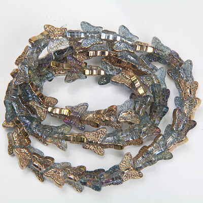 20 ΤΕΜ. 15*12 χιλιοστά σε σχήμα πεταλούδας πολύχρωμο φωτεινό AB Interval κοσμήματα με χάντρες γούρι βραχιόλι Κρυστάλλινα σκουλαρίκια Αξεσουάρ με κρεμαστά χάντρα