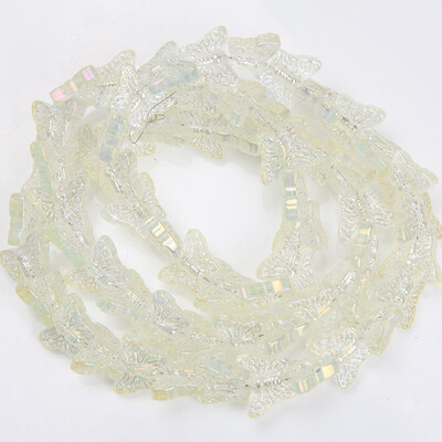 20 ΤΕΜ. 15*12 χιλιοστά σε σχήμα πεταλούδας πολύχρωμο φωτεινό AB Interval κοσμήματα με χάντρες γούρι βραχιόλι Κρυστάλλινα σκουλαρίκια Αξεσουάρ με κρεμαστά χάντρα