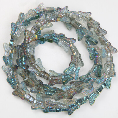 20 ΤΕΜ. 15*12 χιλιοστά σε σχήμα πεταλούδας πολύχρωμο φωτεινό AB Interval κοσμήματα με χάντρες γούρι βραχιόλι Κρυστάλλινα σκουλαρίκια Αξεσουάρ με κρεμαστά χάντρα