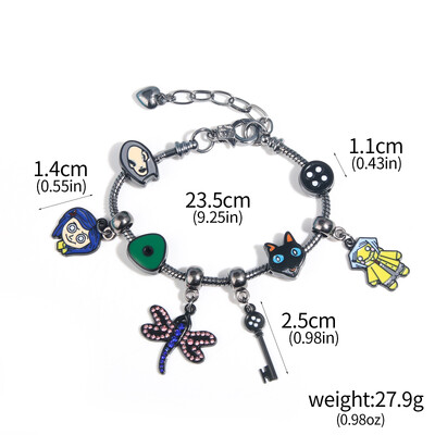 Anime Coraline & the Secret Door Apyrankės Pakabukas Coraline Emaline Pakabukas Cosplay Fan Dovanos Vyrams Moterų Kuprinės Papuošalai