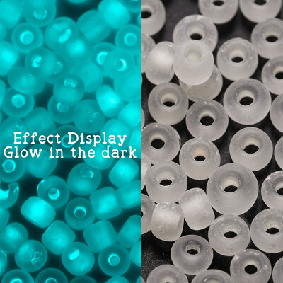 600 bucăți 3mm margele de semințe de sticlă luminoase care strălucesc în întuneric margele distanțare libere pentru bijuterii DIY marcare colier accesorii brățări