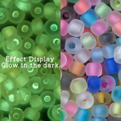 600 bucăți 3mm margele de semințe de sticlă luminoase care strălucesc în întuneric margele distanțare libere pentru bijuterii DIY marcare colier accesorii brățări