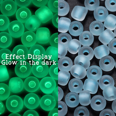 600 bucăți 3mm margele de semințe de sticlă luminoase care strălucesc în întuneric margele distanțare libere pentru bijuterii DIY marcare colier accesorii brățări