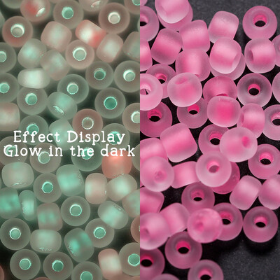 600 bucăți 3mm margele de semințe de sticlă luminoase care strălucesc în întuneric margele distanțare libere pentru bijuterii DIY marcare colier accesorii brățări