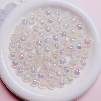 10 vnt. Aukštos kokybės skaidrūs blizgučiai AB spalvos akrilo karoliukai pasidaryk pats, apyrankės karoliai papuošalai idėjų kūrimas