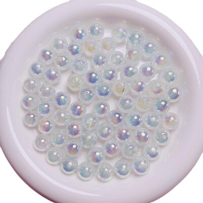 10 vnt. Aukštos kokybės skaidrūs blizgučiai AB spalvos akrilo karoliukai pasidaryk pats, apyrankės karoliai papuošalai idėjų kūrimas