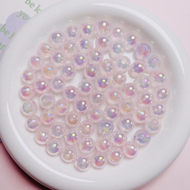 10 vnt. Aukštos kokybės skaidrūs blizgučiai AB spalvos akrilo karoliukai pasidaryk pats, apyrankės karoliai papuošalai idėjų kūrimas