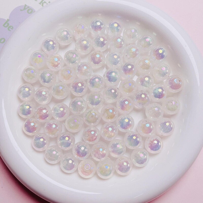 10 vnt. Aukštos kokybės skaidrūs blizgučiai AB spalvos akrilo karoliukai pasidaryk pats, apyrankės karoliai papuošalai idėjų kūrimas