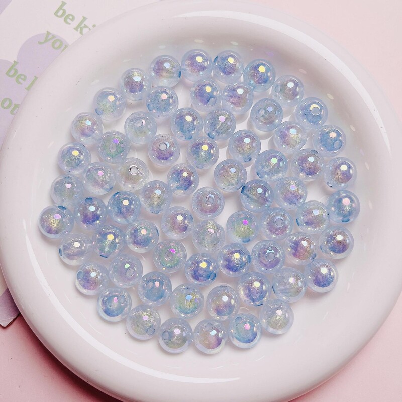 10 vnt. Aukštos kokybės skaidrūs blizgučiai AB spalvos akrilo karoliukai pasidaryk pats, apyrankės karoliai papuošalai idėjų kūrimas