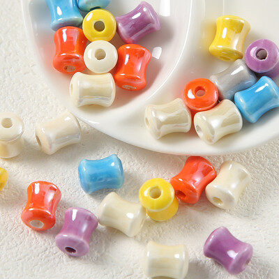 Mărgele în formă de stea de mare în formă de inimă de culori mixte, margele ceramice DIY, bijuterii lucrate manual