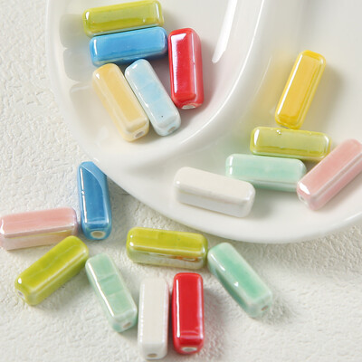 Mărgele în formă de stea de mare în formă de inimă de culori mixte, margele ceramice DIY, bijuterii lucrate manual