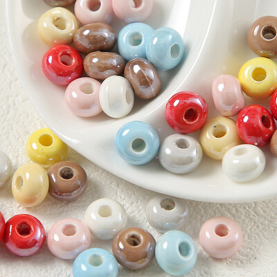 Mărgele în formă de stea de mare în formă de inimă de culori mixte, margele ceramice DIY, bijuterii lucrate manual