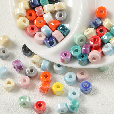 Mărgele în formă de stea de mare în formă de inimă de culori mixte, margele ceramice DIY, bijuterii lucrate manual