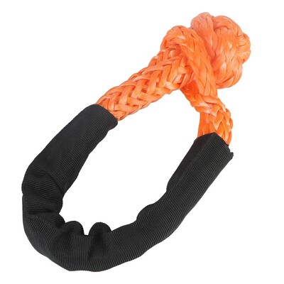 Sintetinio pluošto minkštas apkabas, skirtas transporto priemonės atstatymui bekelėje Vilkimo lynai Automobilio priekabos traukimo lynas su apsaugine mova 38000 Lbs