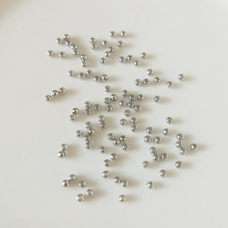 120 τμχ Επιχρυσωμένο 18 καρατίων 3mm Στρογγυλές χάντρες διαχωρισμού για βραχιόλια Κατασκευή χαντρών διαχωριστές Χάντρες ορείχαλκου για κοσμήματα Αξεσουάρ DIY