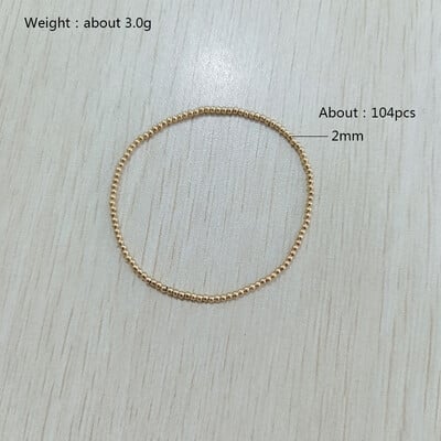 Divatos ékszerek, nem fakuló vízálló fémgolyók többféle modell minőségi sima tömör gyöngyök elasztikus rozsdamentes acél karkötők