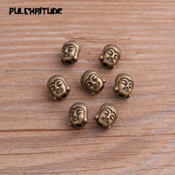 20 τμχ 7*7*9mm Τετράχρωμα Buddha Head Portr Bead Spacer Bead Charms For Diy Beaded βραχιόλια Κοσμήματα Χειροποίητα Κατασκευή