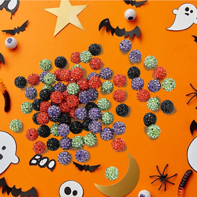 iYOE 20/50 ks kamienkových živicových hlinených korálok na Vianoce a Halloween na výrobu šperkov, náramok, náhrdelník, DIY remeselná ozdoba