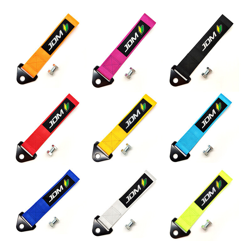 JDM serijos nailono vilkimo diržo diržas automobilių lenktynių modifikacijos ornamentas vilkimo lynai juostelė auto priekabos lynai buferio vilkimo diržo pakabukas