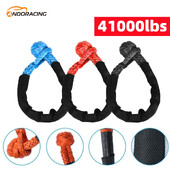 Universal Soft Shackle Synthetic Rope Heavy Duty 41000lb Offroad 4X4 Tow Shackle Strap με προστατευτικό μανίκι για Jeep Truck SUV