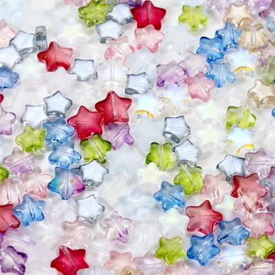 20/50 kom šarene zvjezdane perle u obliku srca staklene labave razmaknice za DIY naušnice ogrlice izrada nakita dodaci za ukosnice