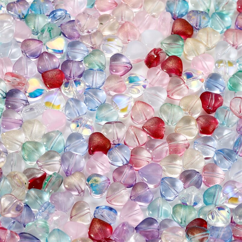 20/50 kom šarene zvjezdane perle u obliku srca staklene labave razmaknice za DIY naušnice ogrlice izrada nakita dodaci za ukosnice