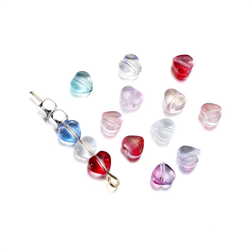 20/50 kom šarene zvjezdane perle u obliku srca staklene labave razmaknice za DIY naušnice ogrlice izrada nakita dodaci za ukosnice