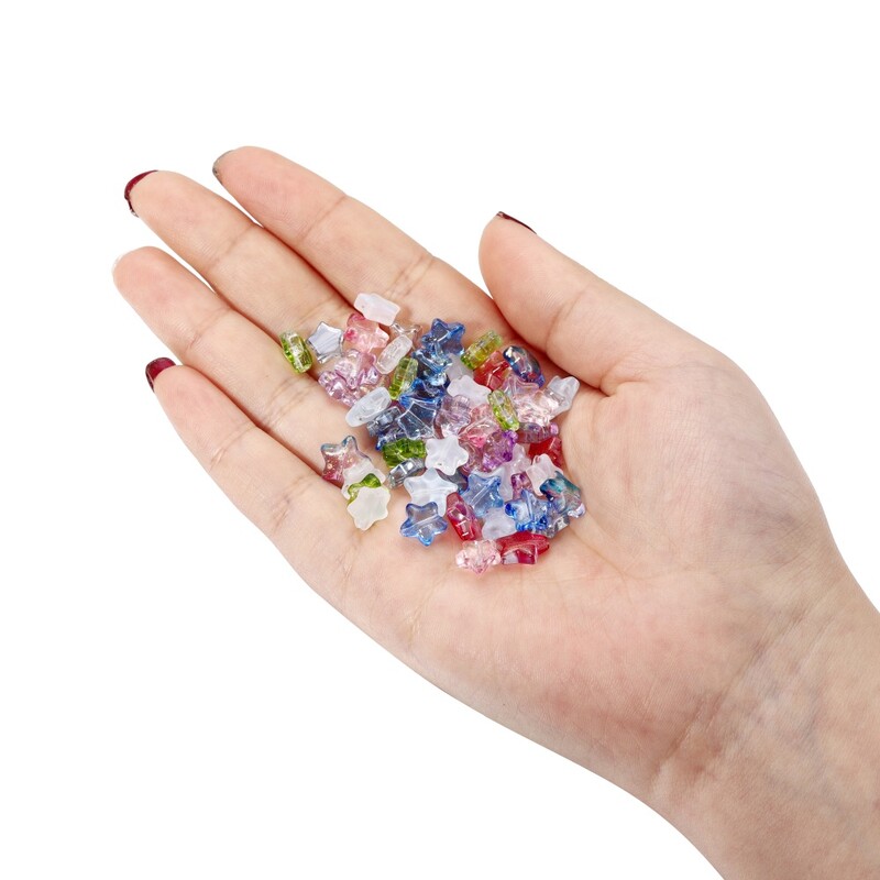 20/50 kom šarene zvjezdane perle u obliku srca staklene labave razmaknice za DIY naušnice ogrlice izrada nakita dodaci za ukosnice