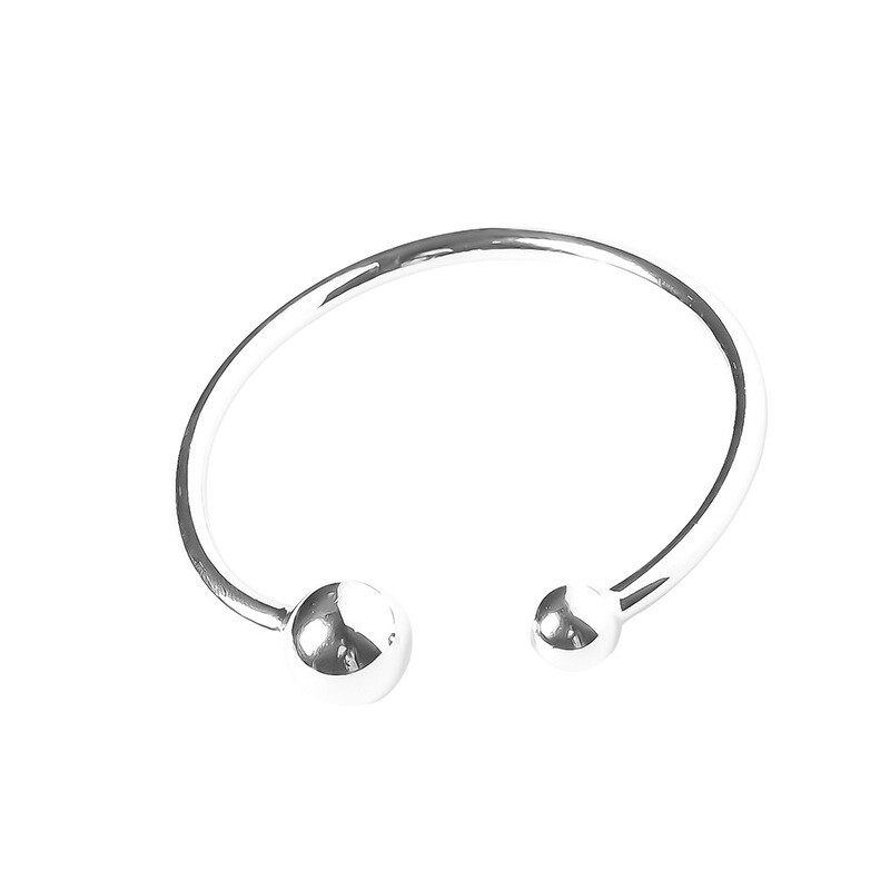 Foxanry Minimalistický pečiatka Náramok Trendy Elegantný Prívesok Lesklé Guľôčkové Šperky Narodeninové Darčeky Párty Doplnky