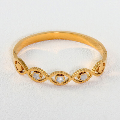 Karštas išpardavimas mados aukso spalvos nerūdijančio plieno gėlės penkių žvaigždučių apyrankės apyrankės moterims, meilė mielos apyrankės papuošalai vakarėlio dovana