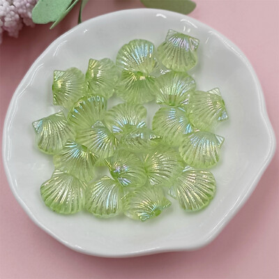 20db Ocean Style Shell akril AB színes gyöngyök laza medál ékszer barkács nyaklánc kézzel készített kiegészítők