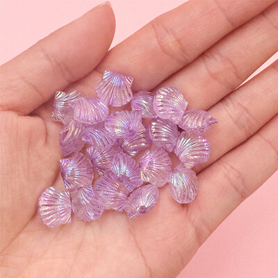 20db Ocean Style Shell akril AB színes gyöngyök laza medál ékszer barkács nyaklánc kézzel készített kiegészítők