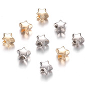 50 vnt 10 mm mišinio didelės skylės žvaigždės CCB karoliukai plastikiniai laisvi tarpiniai karoliukai papuošalams gaminti apyrankės rankdarbiai