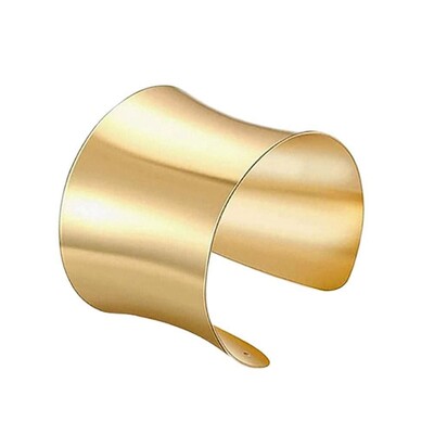 Arany/ezüst nyitott karkötő karkötő ékszer geometria állítható mandzsetta karkötő fényes felületű fém karkötő női