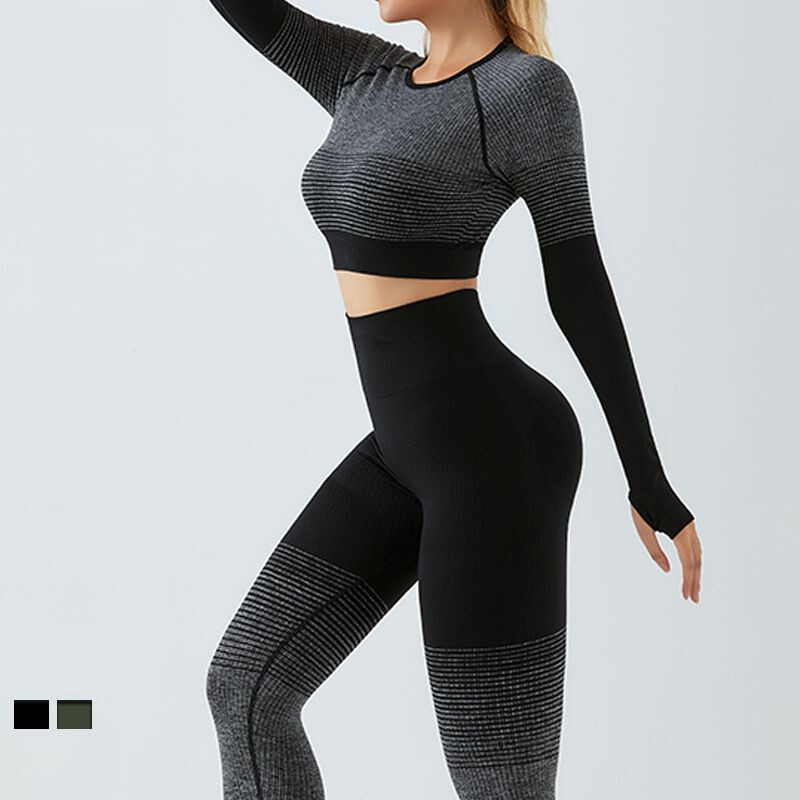 Трансгранично безшевно облекло за йога спортен костюм, контролиращо корема секси облекло за фитнес в цвят праскова, еластичен оформящ чорапогащник