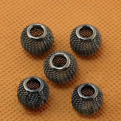 Τιμή εργοστασίου Στρογγυλή μπάλα 10x12mm 30 τμχ Διχτυωτό Δίχτυ Spacer Μεταλλικές χάντρες μεγάλη τρύπα για DIY Ευρωπαϊκά γούρια Βραχιόλι Κοσμήματα ευρήματα