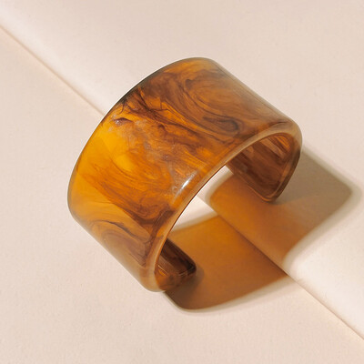 Μόδα Διαφανές Ακρυλική Ρητίνη Ανοιχτό βραχιόλι βραχιόλι για γυναίκες Γεωμετρικό κορεάτικο ρετρό φαρδύ βραχιόλι για κορίτσια Κοσμήματα χεριών Νέο