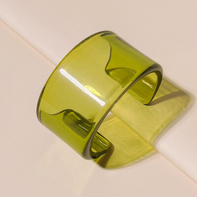 Μόδα Διαφανές Ακρυλική Ρητίνη Ανοιχτό βραχιόλι βραχιόλι για γυναίκες Γεωμετρικό κορεάτικο ρετρό φαρδύ βραχιόλι για κορίτσια Κοσμήματα χεριών Νέο