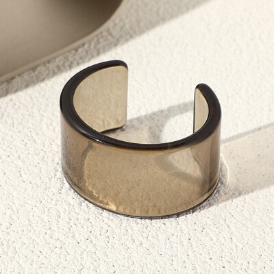 Μόδα Διαφανές Ακρυλική Ρητίνη Ανοιχτό βραχιόλι βραχιόλι για γυναίκες Γεωμετρικό κορεάτικο ρετρό φαρδύ βραχιόλι για κορίτσια Κοσμήματα χεριών Νέο