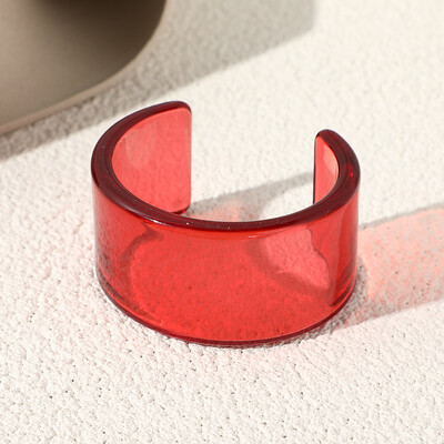 Μόδα Διαφανές Ακρυλική Ρητίνη Ανοιχτό βραχιόλι βραχιόλι για γυναίκες Γεωμετρικό κορεάτικο ρετρό φαρδύ βραχιόλι για κορίτσια Κοσμήματα χεριών Νέο