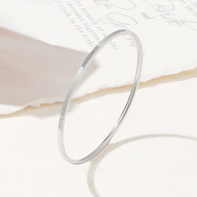 2 mm-es rozsdamentes acél vékony karkötő női egyszerű egymásra rakható kör ékszer rózsa arany ezüst szín 55/ 60/ 65 mm lapos felület